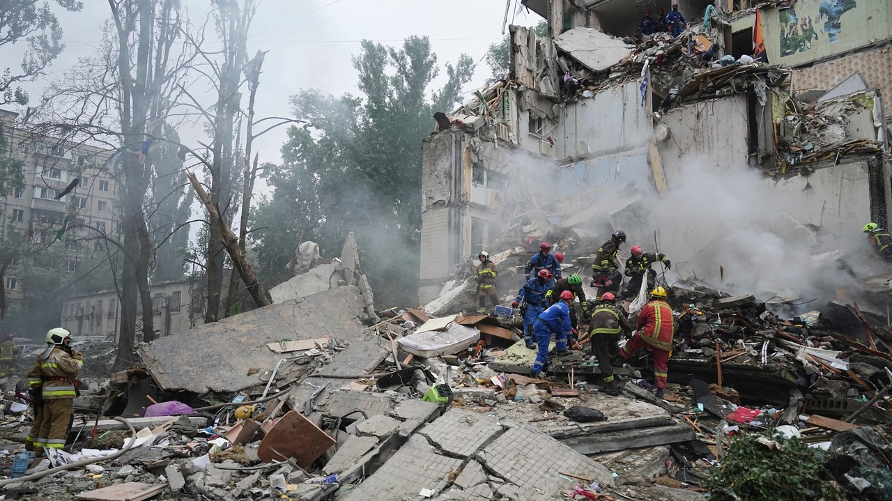 Russian missile and drone attack on Kyiv kills at least 13 people and ...