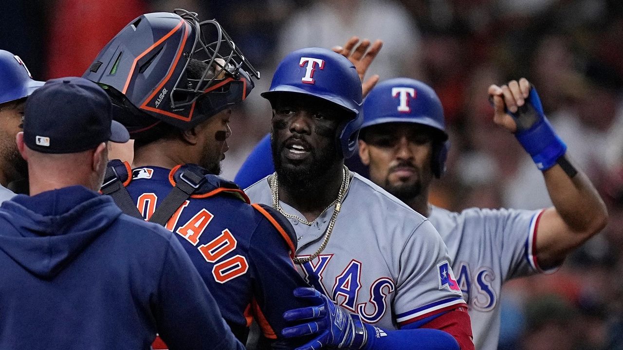 Rangers build big early lead off Valdez, hold on for win over Astros to  take 2-0 lead in ALCS