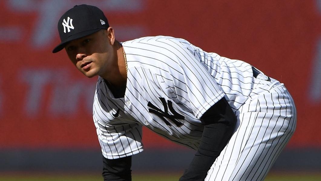 New York Yankees' shortstop Isiah Kiner-Falefa waiting for the