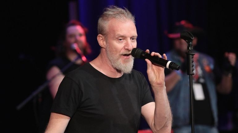 Chris Barron of Spin Doctors performs during SiriusXM host Ron...