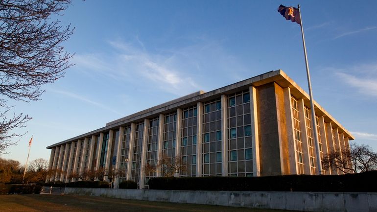 The State Supreme Court building in Nassau County in Mineola.