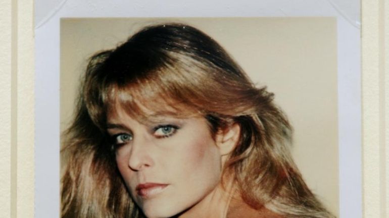 "Farrah Fawcett," a Polaroid portrait by artist Andy Warhol, is...