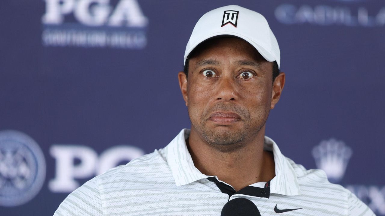The many faces of Tiger Woods at the PGA Championship - Newsday