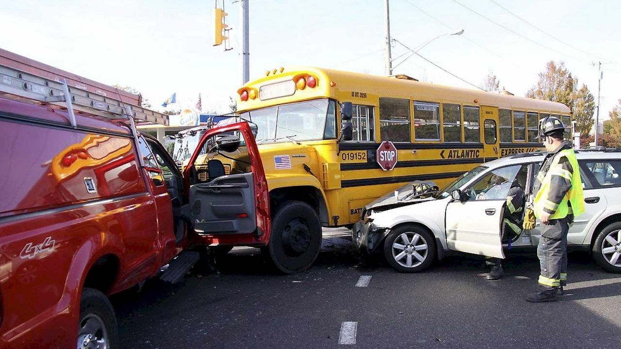 School bus involved in Holtsville crash Newsday