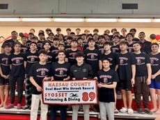 Syosset boys swimming and diving: 90 wins in a row!