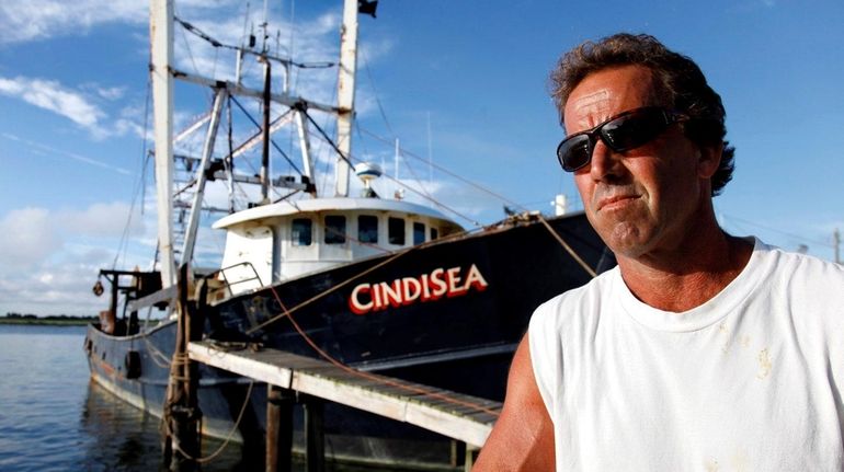 Commercial fisherman Thomas Kokell at the dock in Point Lookout...