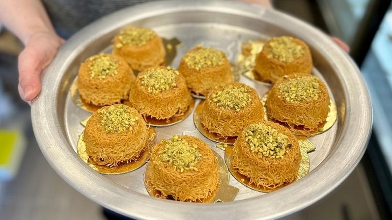 Mini knafeh at Tavlin Mediterranean market in Bellmore.