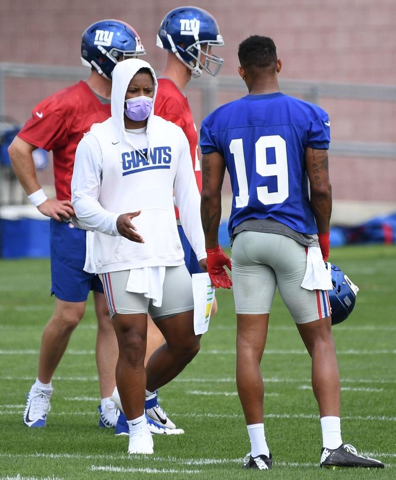 East Rutherford, New Jersey, USA. 30th July, 2019. New York Giants running  back Saquon Barkley (26) goes for a long run during training camp at the Quest  Diagnostics Training Center in East