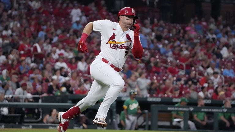 Nolan Arenado, Jordan Walker hit first-inning homers to power Cardinals  past Athletics 6-2 - Newsday