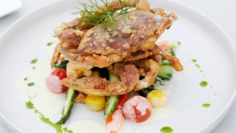 The fried softshell crab at Stone Creek Inn in East...