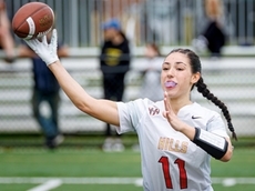 Samantha Heyman throws four TD passes, runs for a score to lead Hills flag football