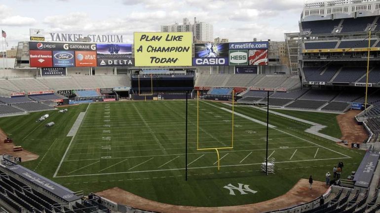 A look at Yankee Stadium in the process of being...