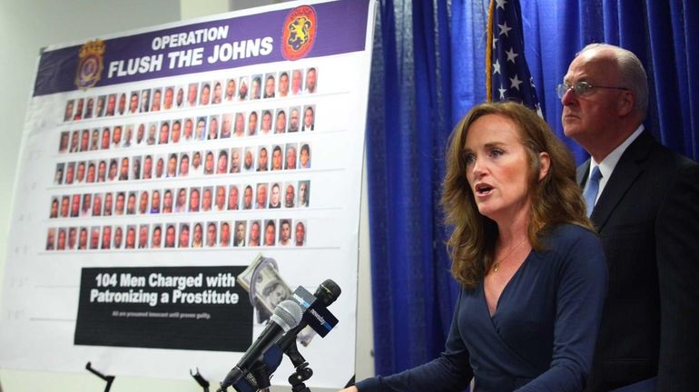 Nassau DA Kathleen Rice and Nassau Police Commissioner Thomas Dale...