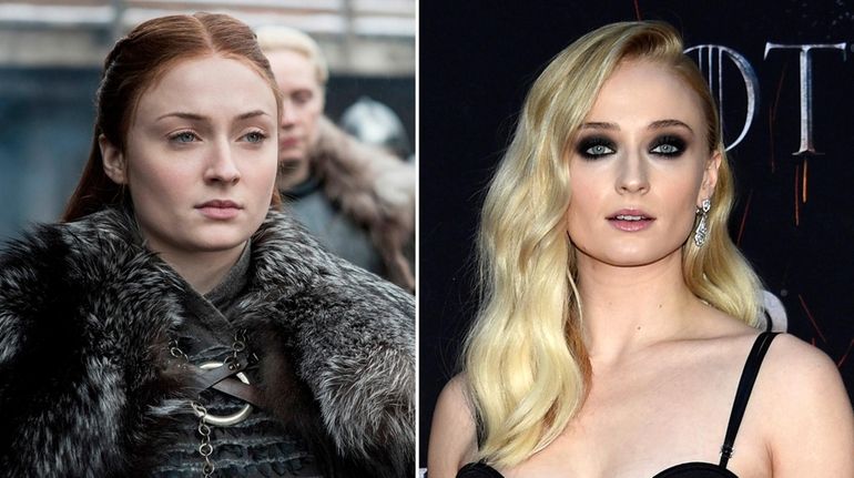 Sophie Turner as her "Game of Thrones" character Sansa Stark,...