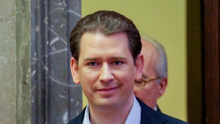 Former Austrian Chancellor Sebastian Kurz appears at court for the...