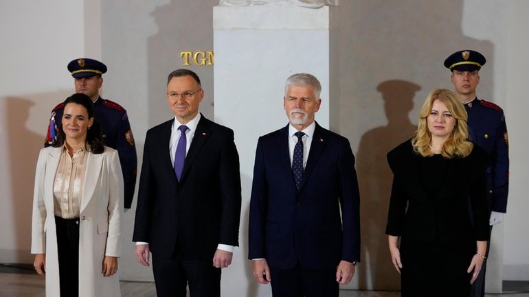 Czech Republic's President Petr Pavel, 2nd right, Slovakia's President Zuzana...