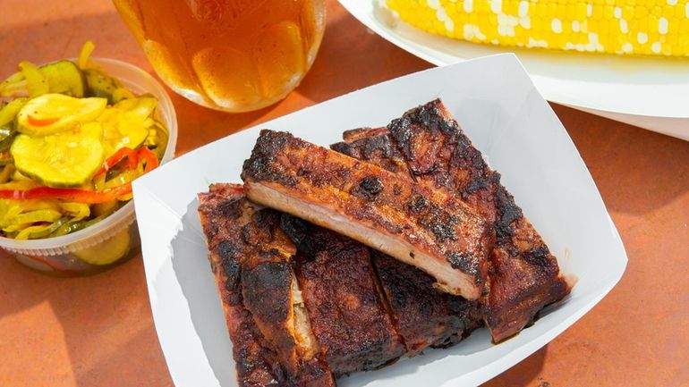 St. Louis ribs at TownLine BBQ in Sagaponack.