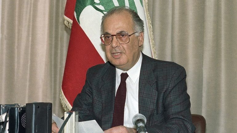 Lebanese Prime Minister Salim Hoss is seen on April 25,...