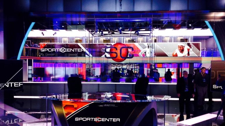 ESPN's new SportsCenter set in Bristol, Conn., on May 22,...