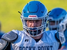 Former Port Jeff football player Sam Fabian gets two sacks in win for Rocky Point