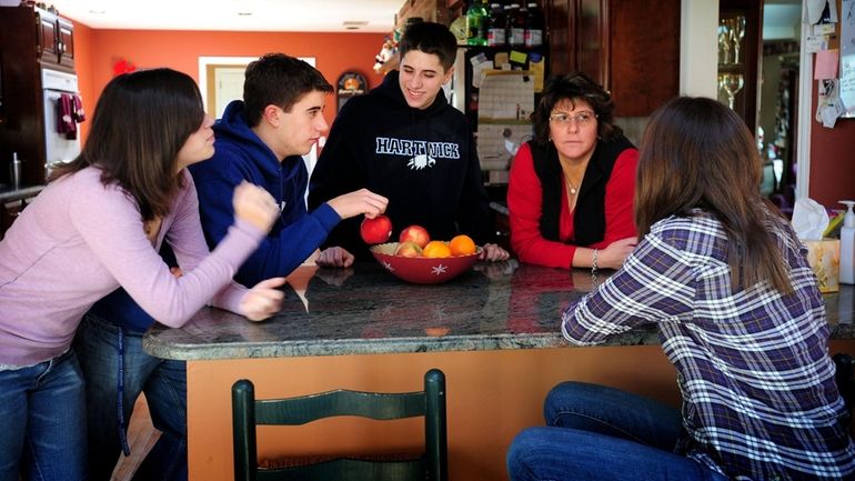 Seventeen-year old-quadruplets Grace, Danny, Bobby and Erin Mele talk to...