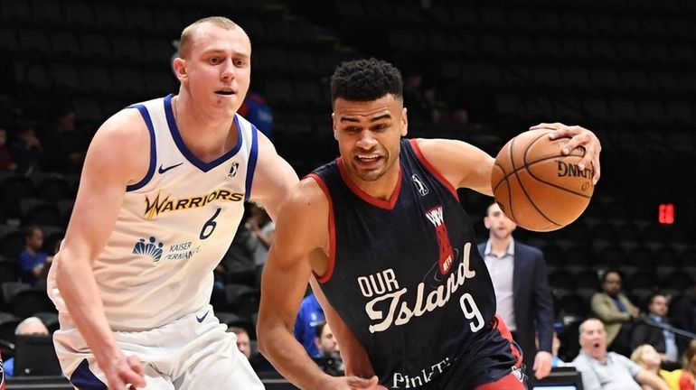 Long Island Nets forward Timothe Luwawu-Cabarrot drives the ball into...