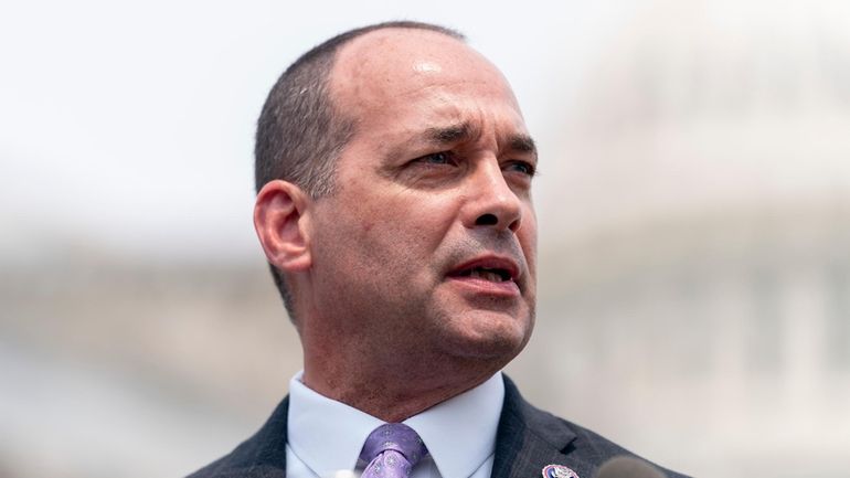 Rep. Bob Good, R-Va., speaks at a news conference held...