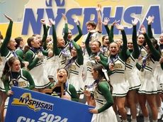 Ward Melville cheerleading in their 'redemption' era