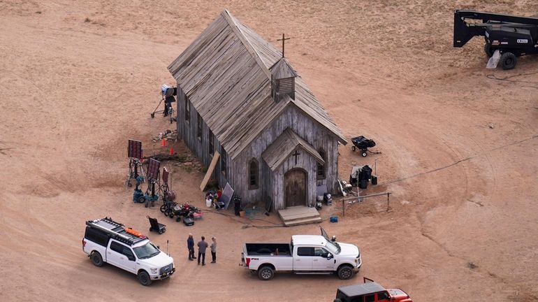 This aerial photo shows the Bonanza Creek Ranch in Santa...