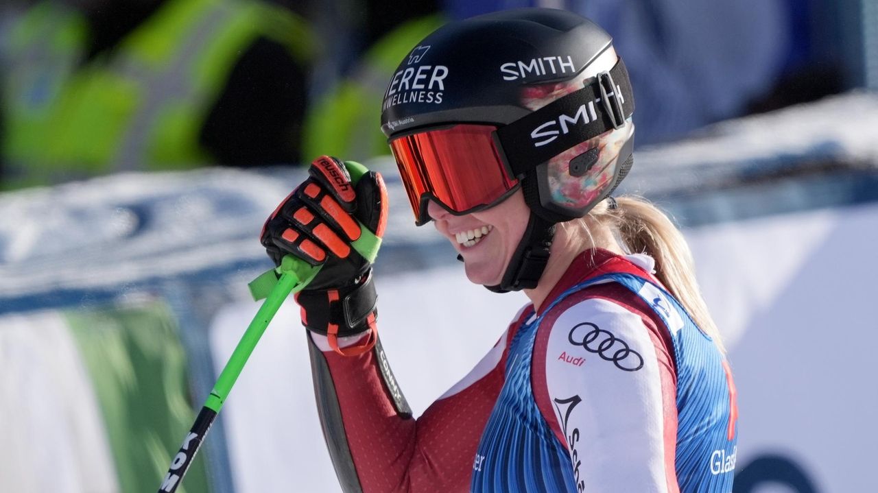 Cornelia Huetter wins super-G to give Austrian women first victory of ...