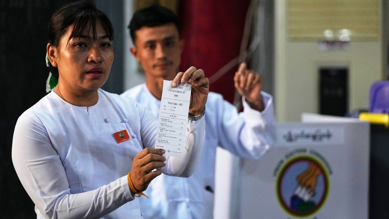 Myanmar holds second round of voting in first general election since ...