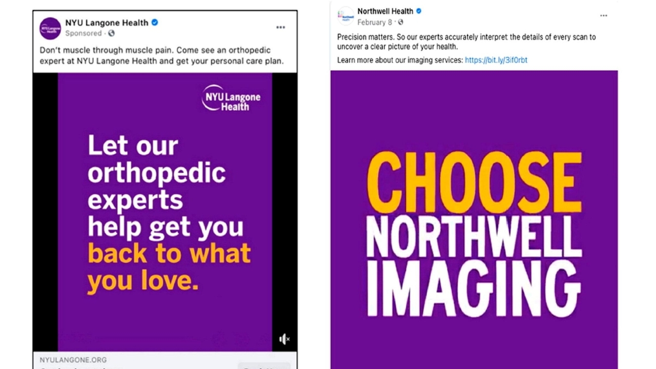 NYU Langone sues over Northwell's use of 'confusingly similar' purple shade in advertising - Vimarsana News