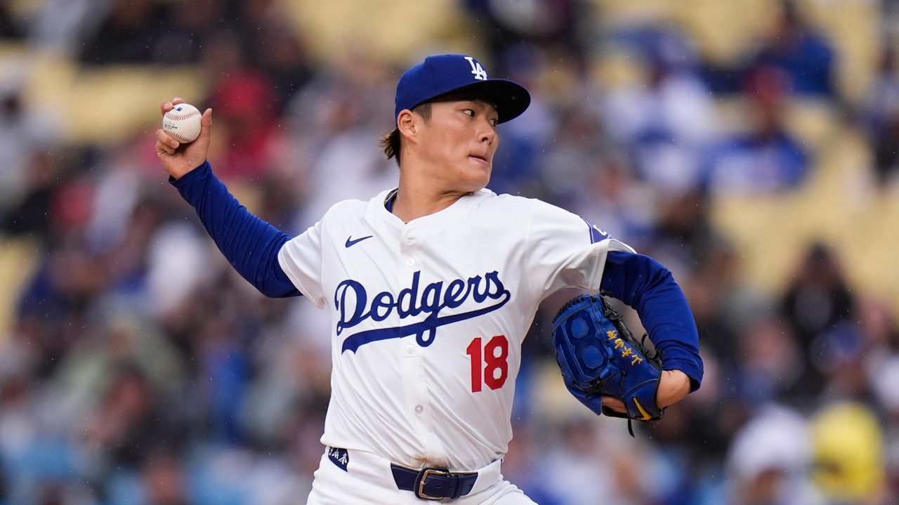 Yamamoto pitches 5 scoreless innings in rain-interrupted Dodger Stadium ...