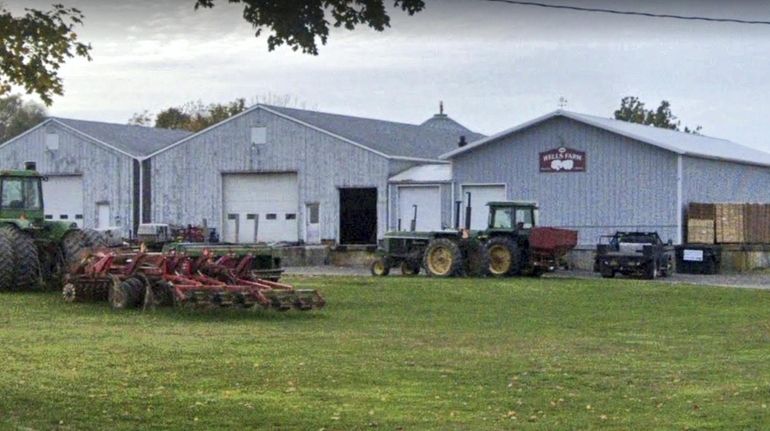 The Wells Farm in Riverhead, where police say a dispute...