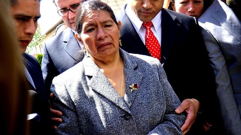 Rosario Lucero visits the site where her son Marcelo Lucero...