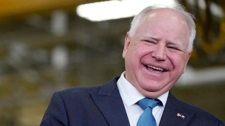 Minnesota Gov. Tim Walz during a visit to the Cummins Power...