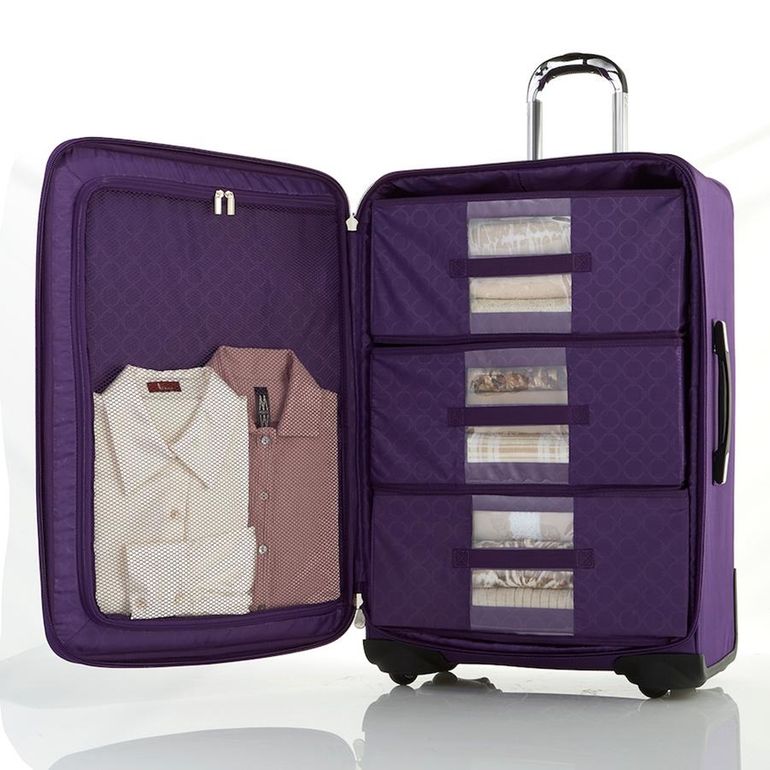 Joy Mangano The Joy Hangers Anti-Microbial 37-Piece Set with Shelf Organizer - Purple