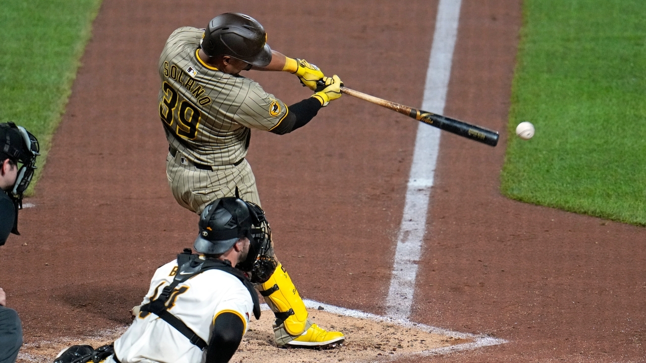 Solano drives in 4 runs, Padres use 6 pitchers to blank Pirates 6-0 in a  game with 3-hour rain delay - Newsday