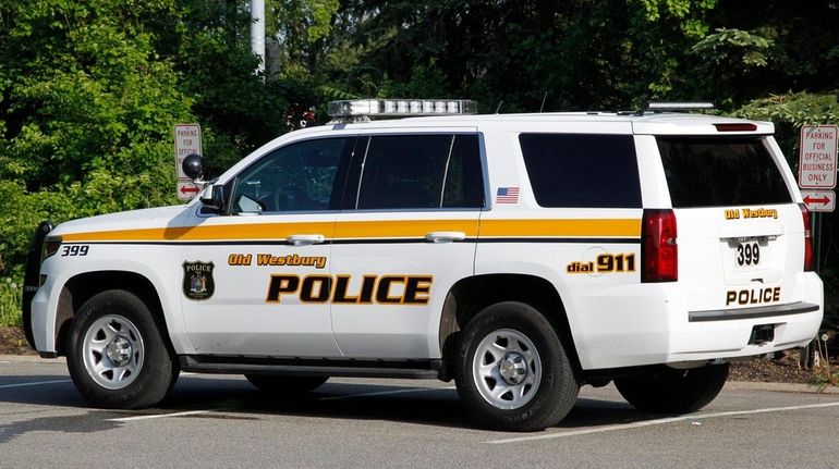 An Old Westbury police vehicle on May 19, 2015, in...