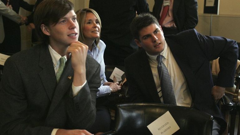 Former Duke lacrosse players Collin Finnerty, left, and Reade Seligmann,...