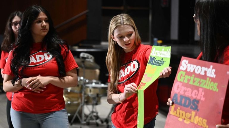 From left: Commack High School Students and Students Against Destructive...