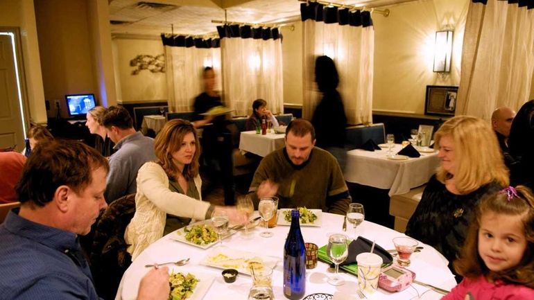 The dining room at Horace and Sylvia's Publick House in...