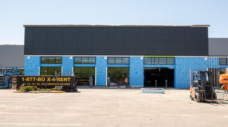 Construction workers are renovating a former Waldbaum's site in Oceanside....