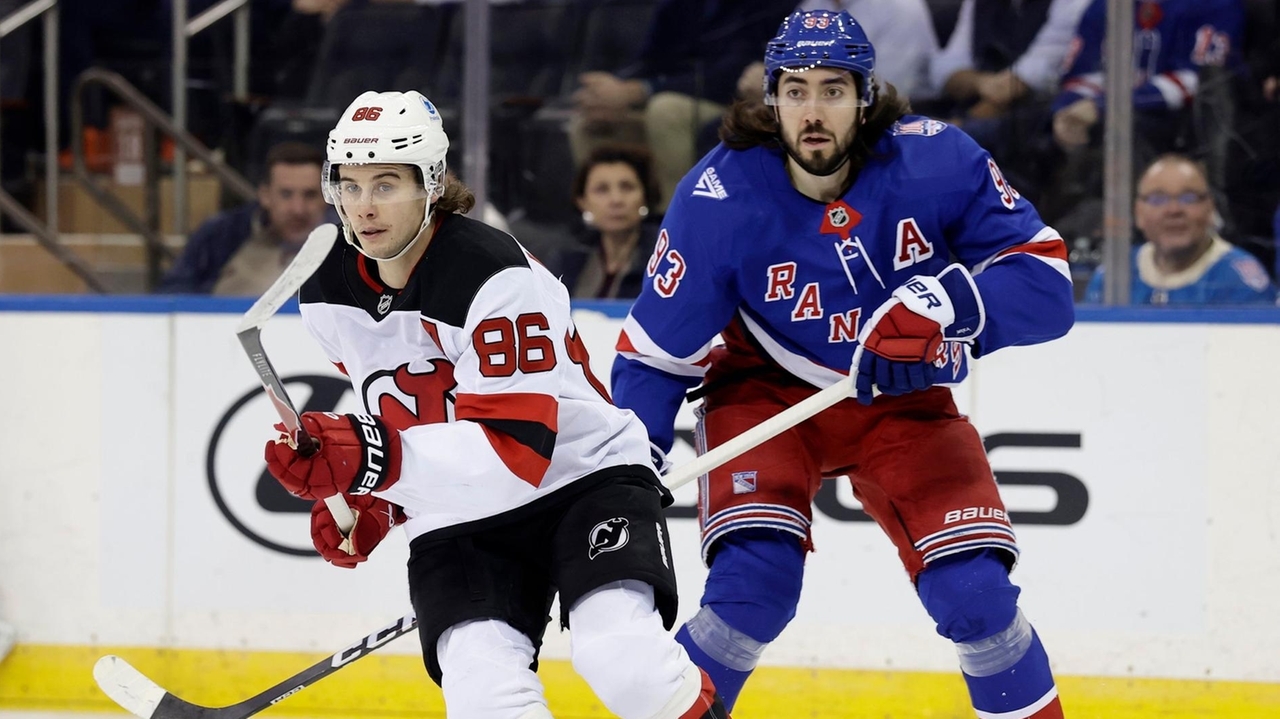 Devils' Jack Hughes has three-point night in win over Rangers