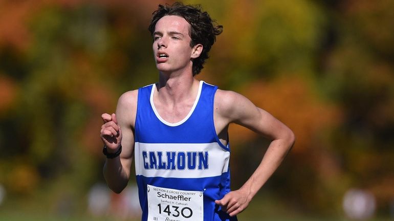 Logan Schaeffler of Calhoun competes in the Nassau Class II...