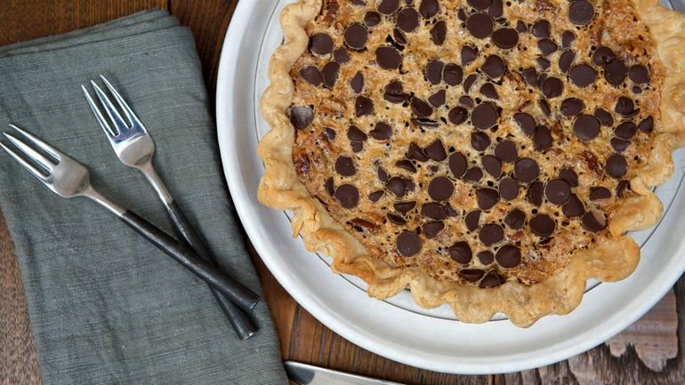 Chocolate coconut pecan pie.