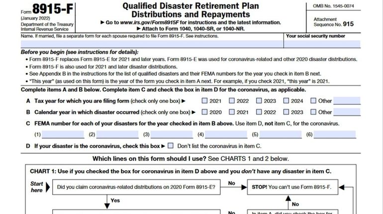 2023 Form 8915 F Printable Forms Free Online