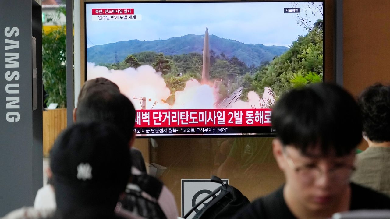 North Korea Fires 2 Short-range Missiles Into The Sea As US Docks ...