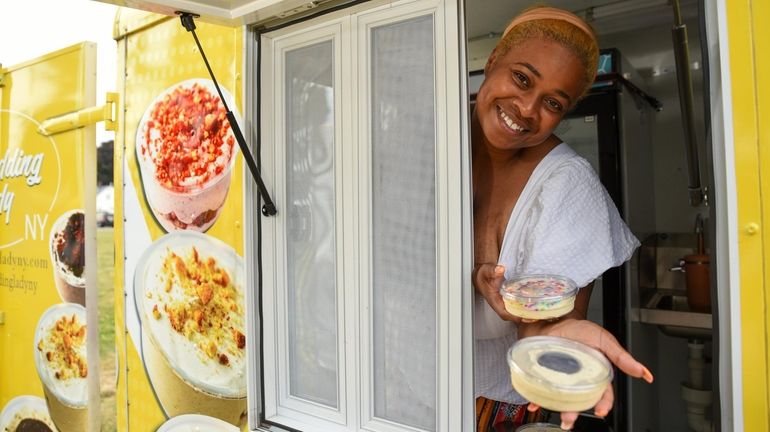 The Pudding Lady, Stacey Jean, at Food Truck Fridays in...