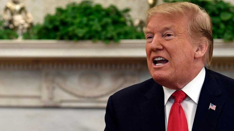 President Donald Trump on Monday in the Oval Office.